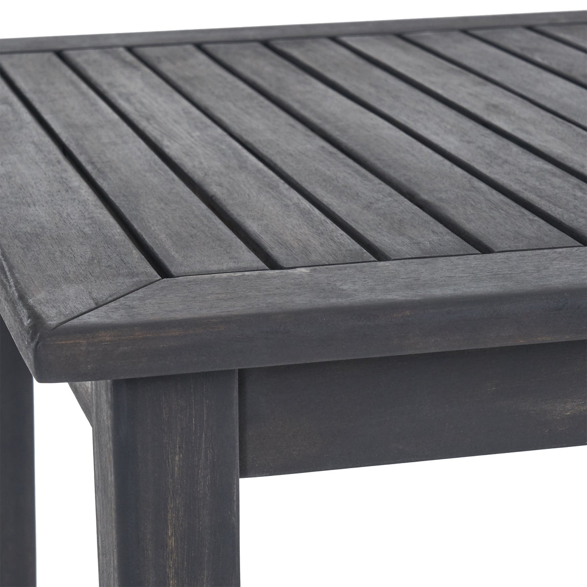 Outdoor Minimalist Acacia Wood Rectangle Bar Table