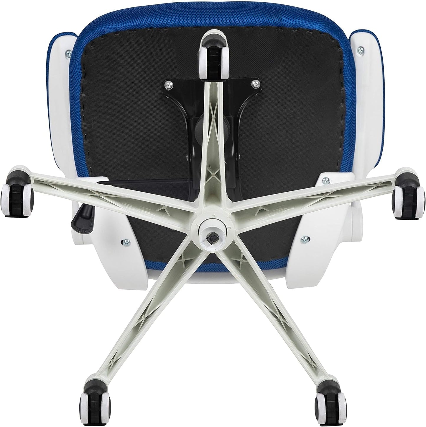 Ergonomic Office Chair Blue Mesh With White Frame Mid Back