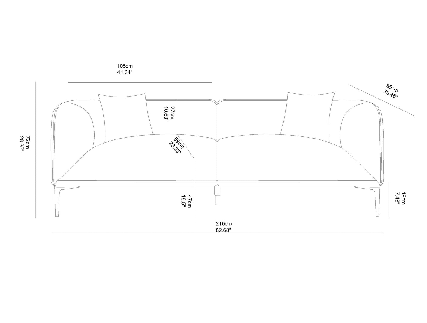 Modern Sofa for Living Room Family Movie Nights & Reading Hours