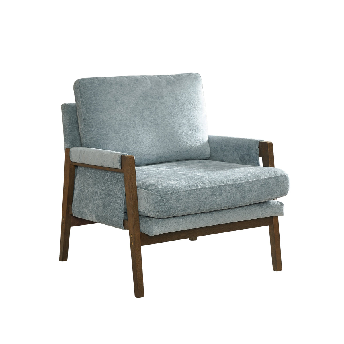 Kelly Mid-Century Modern Velvet Accent Armchair