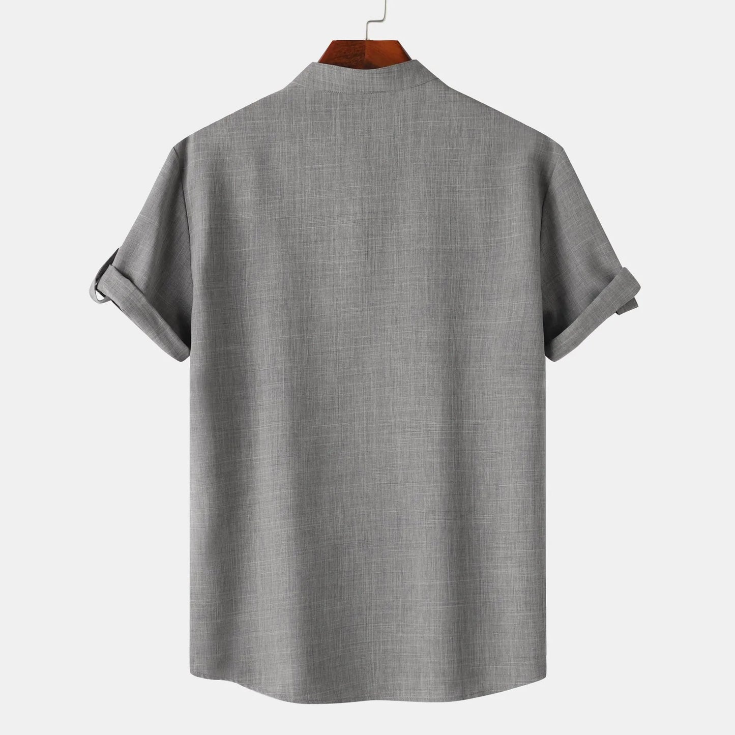 Button Detail Short Sleeve Blouse
