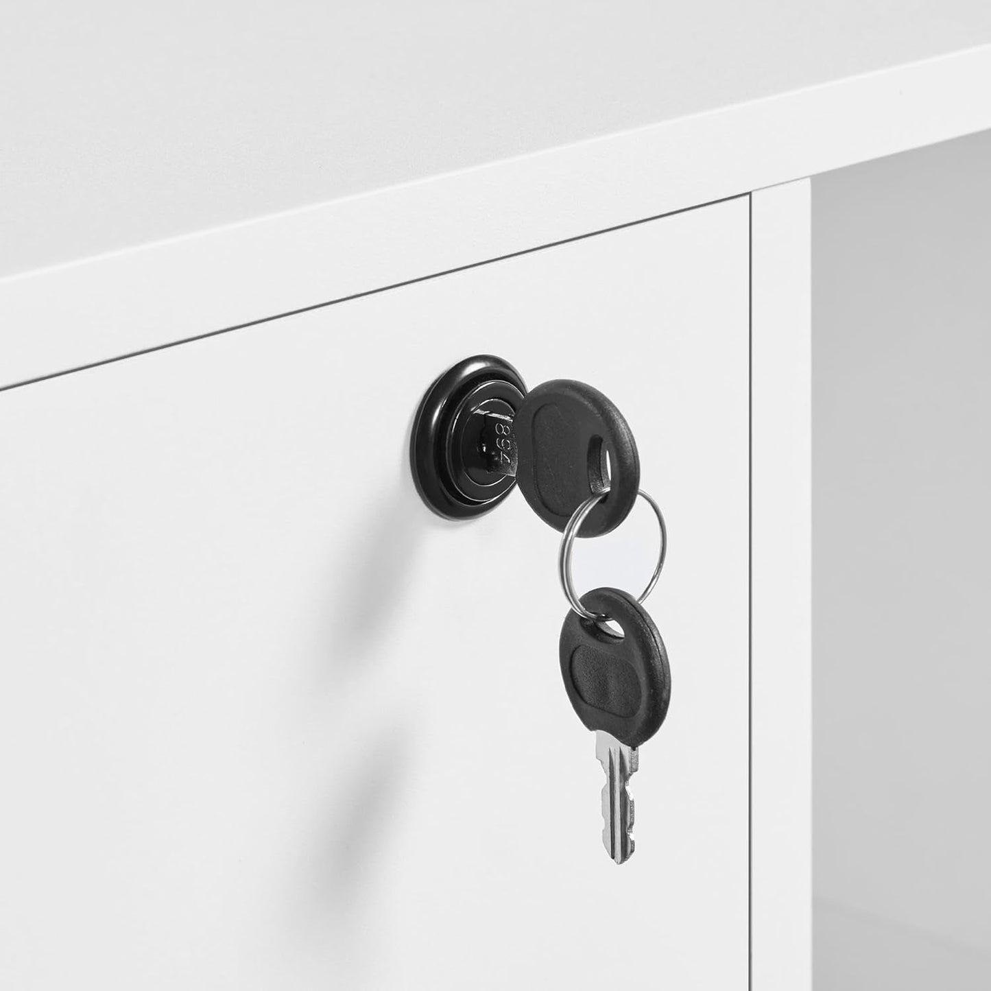 White Mobile Letter Size Lateral File Cabinet 2 Drawers