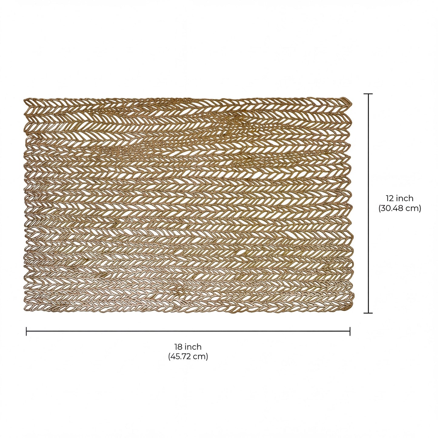PVC Placemats - Gold Non Slip Table Mats | Heat Resistant Indoor Outdoor Set