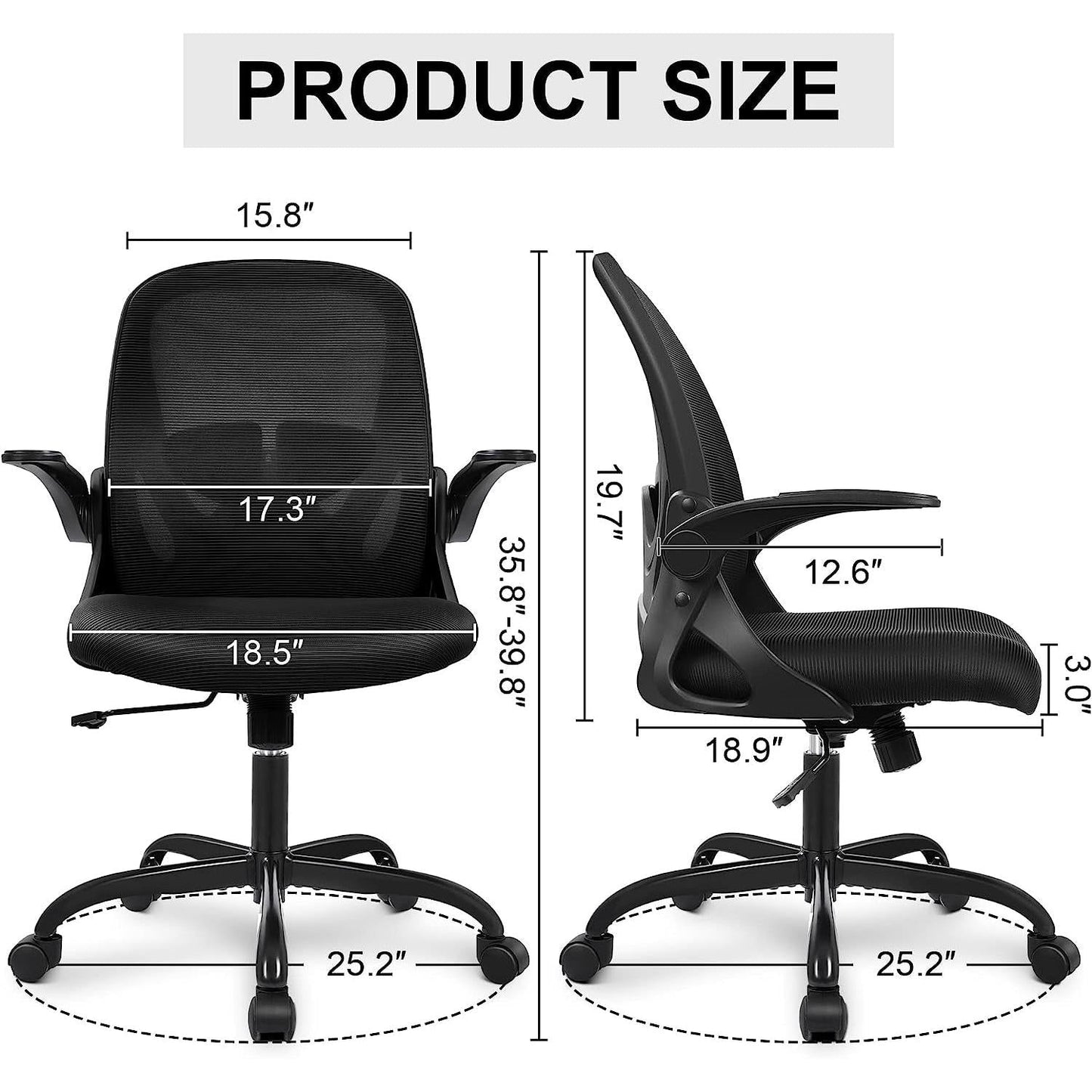 Ergonomic Mesh Office Chair With Adjustable Height