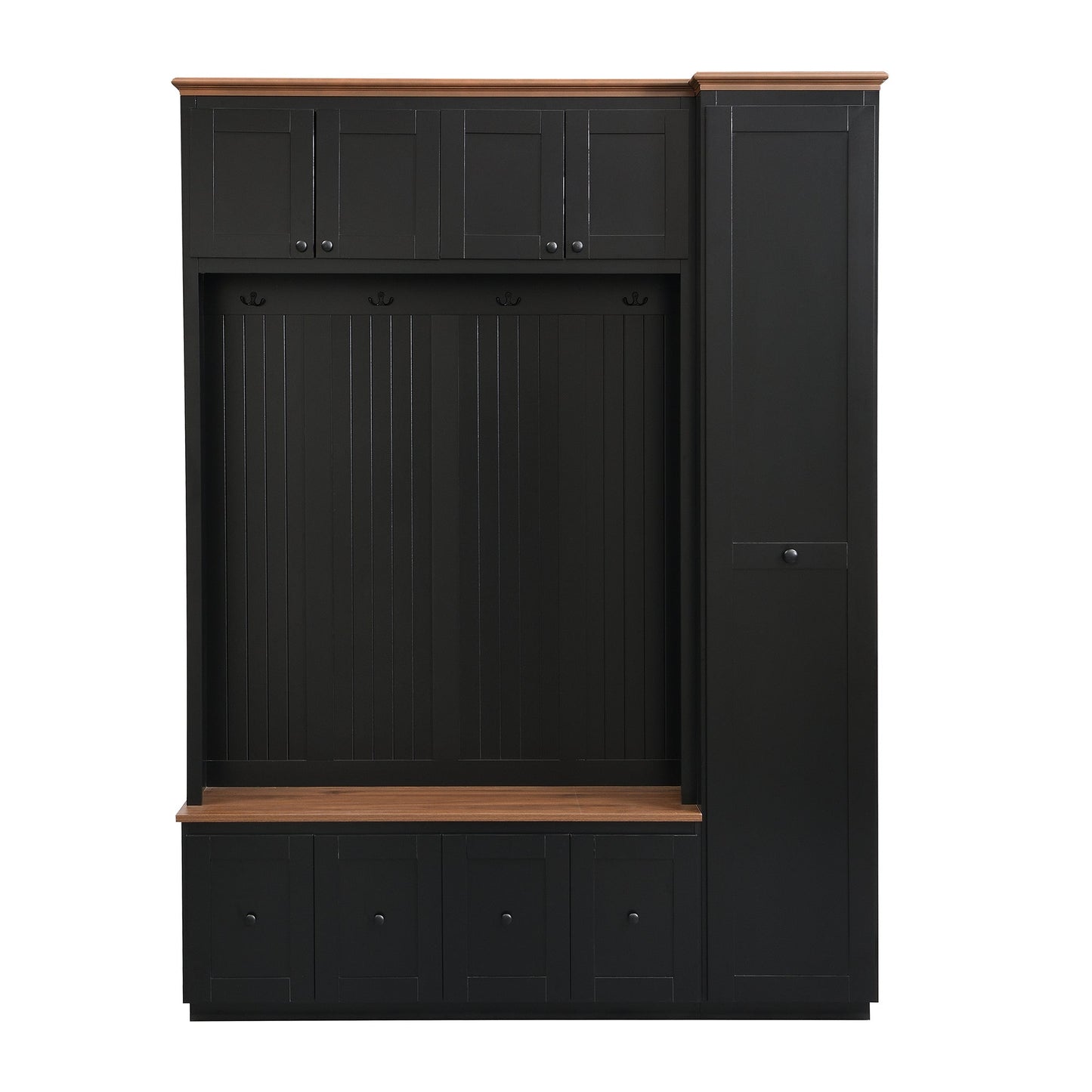 Vibe Haus 78.7"H Entryway Hall Tree with Storage Bench