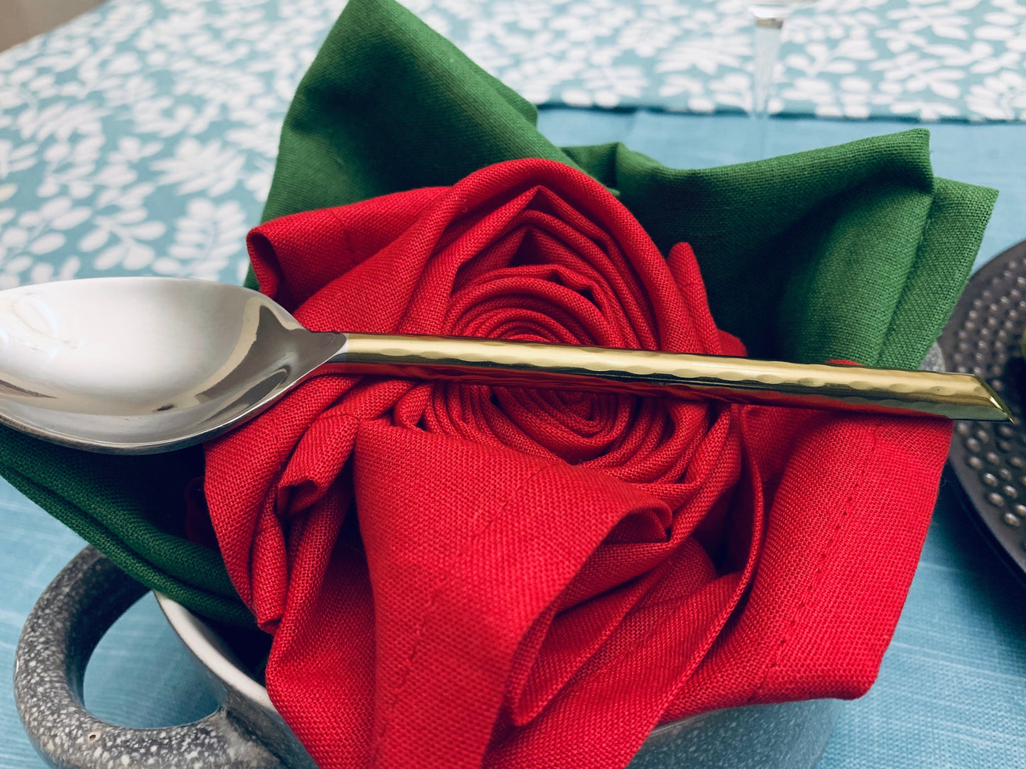 Vibhsa Golden Silverware Tablespoons Set of 6