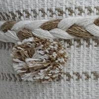 Handwoven 14" X 24" Throw Pillow with Poms