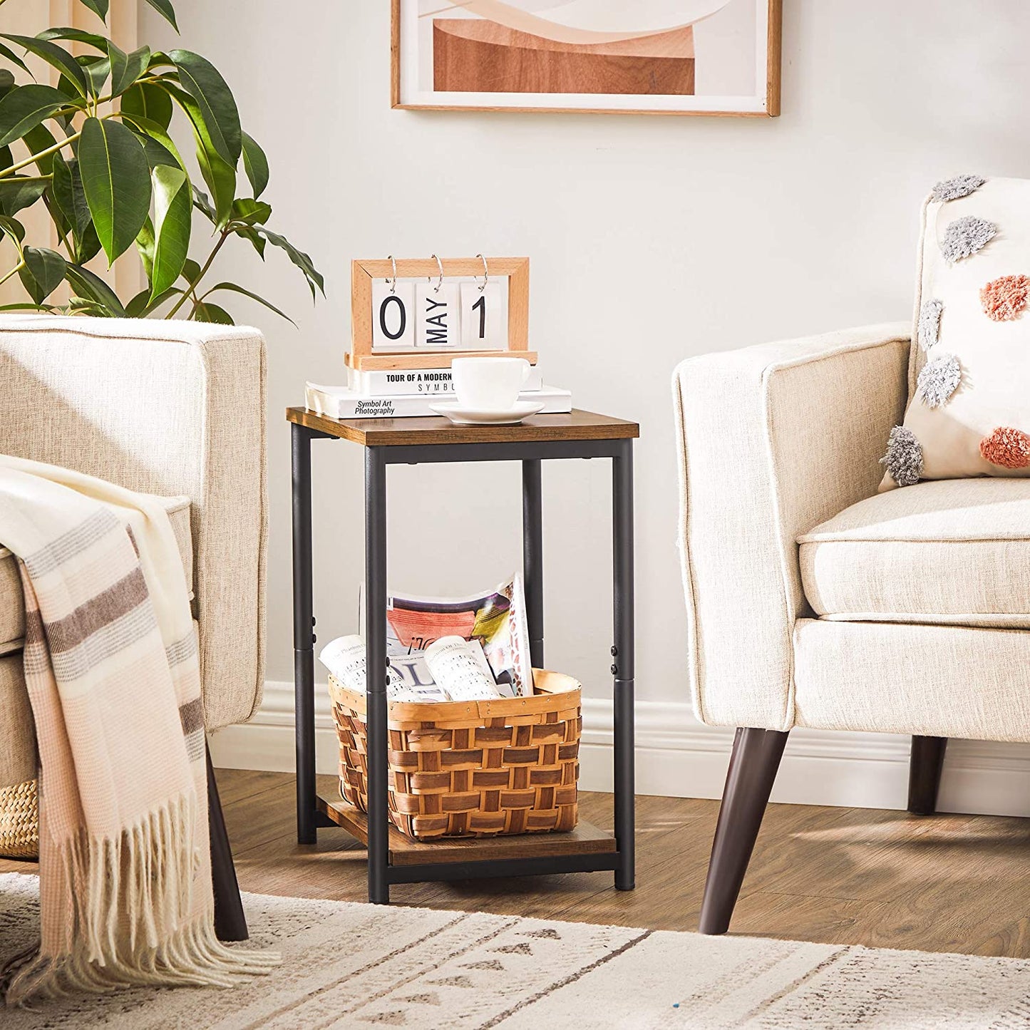 Tables Set of 2 with Storage Shelf