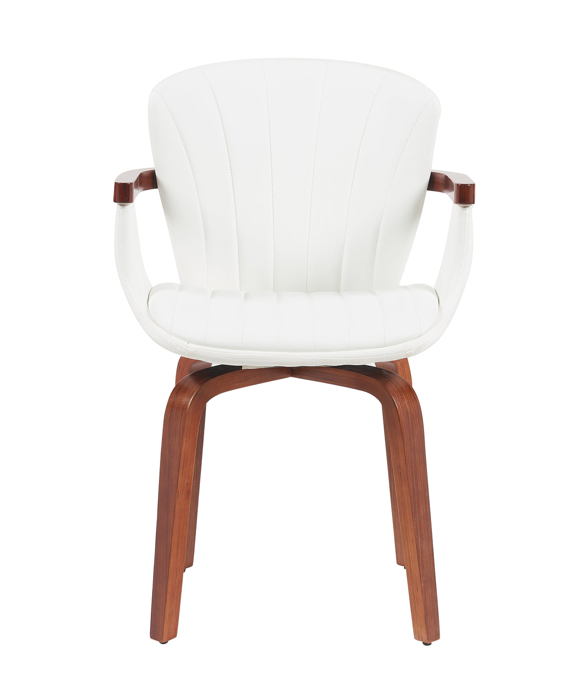 Mid-Century Modern Bentwood Swivel Dining Chairs (Set of 2)
