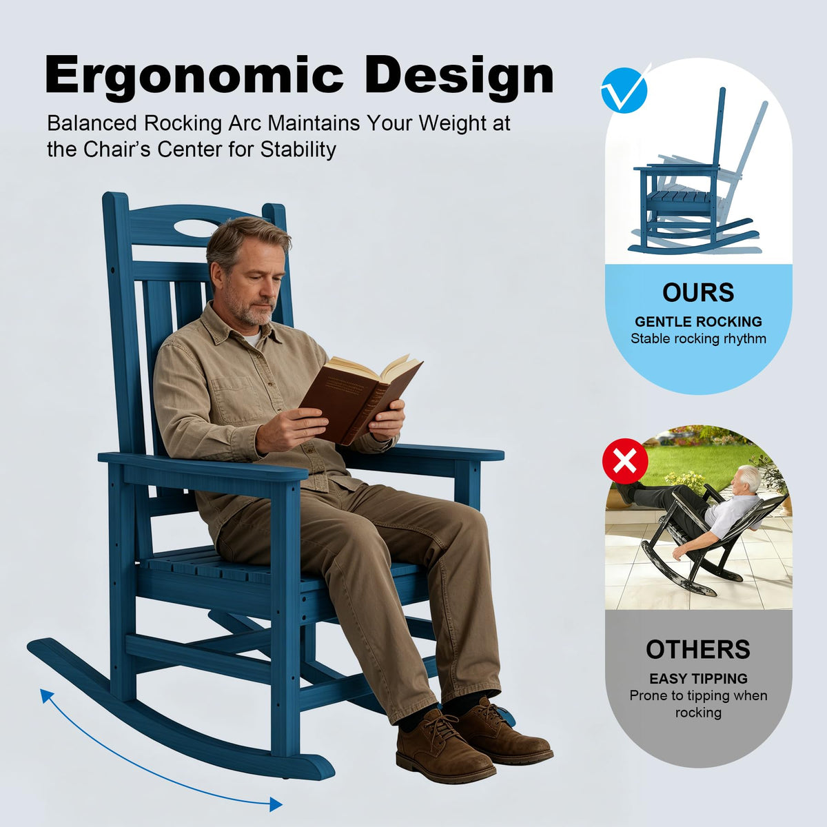 Outdoor Rocking Chair Set of 2