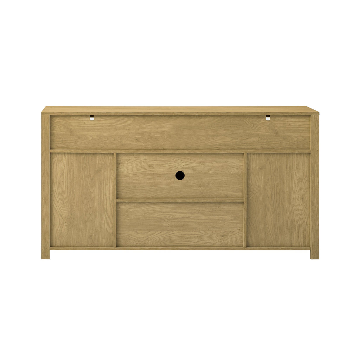 U_STYLE 59.3'' Sideboard with Sliding Barn Door and Mesh Panels