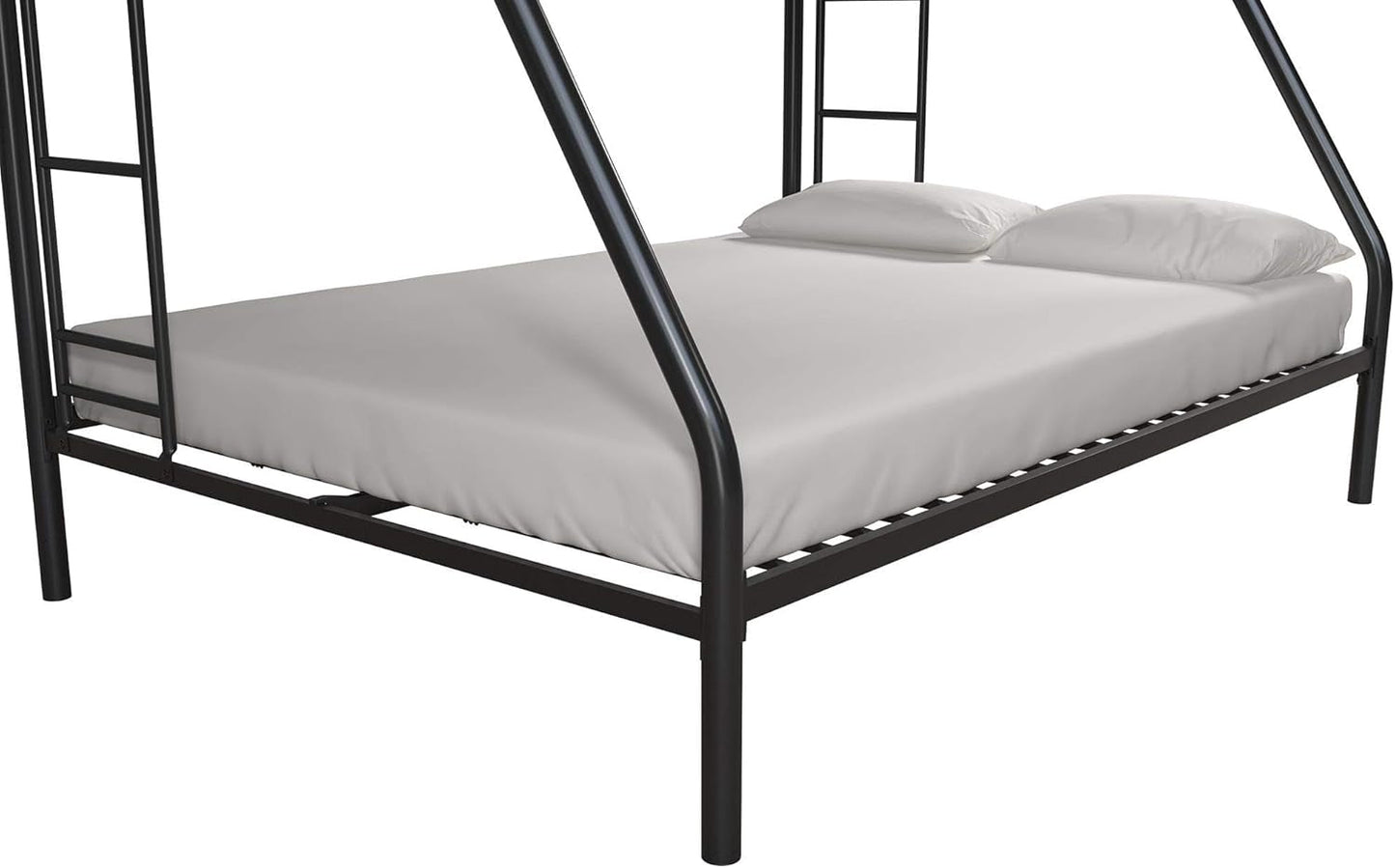 Dusty Metal Bunk Bed Frame Twin Over Full Black Finish
