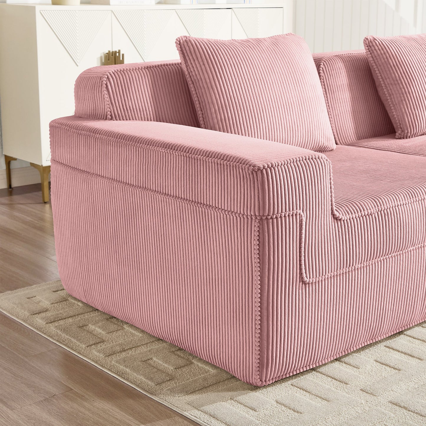 Modular 4 Seat U Shape Sectional Boneless Sofa