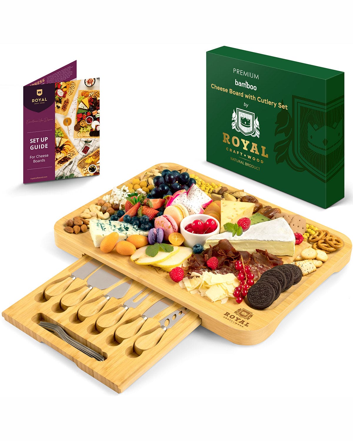 Cheese Board XXL with Cutlery Set