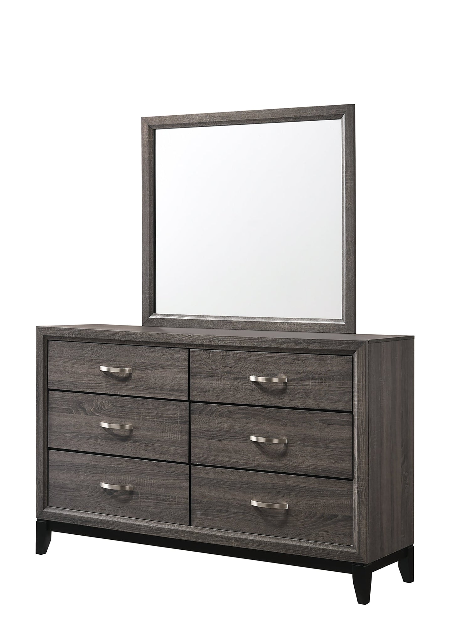 1pc Contemporary 6-Drawer Dresser