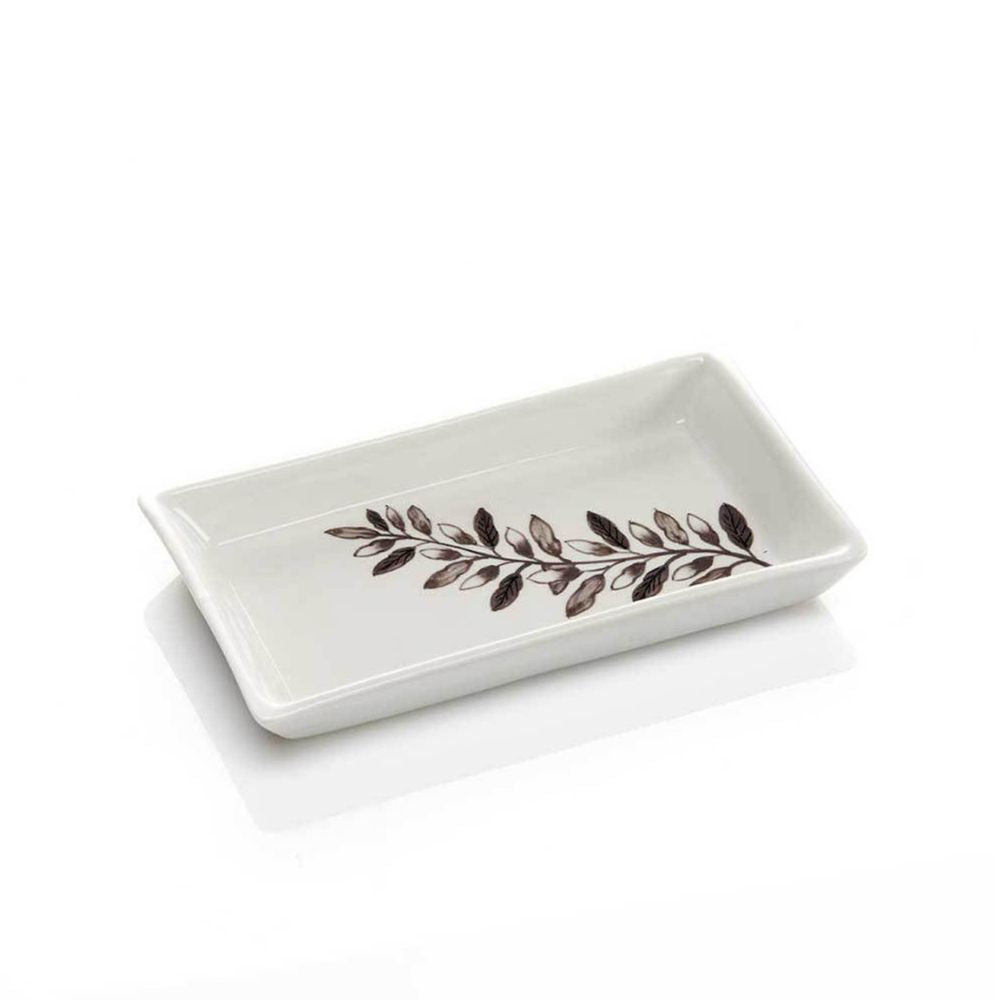 La Cay Vine Ceramic Rectangle Tray