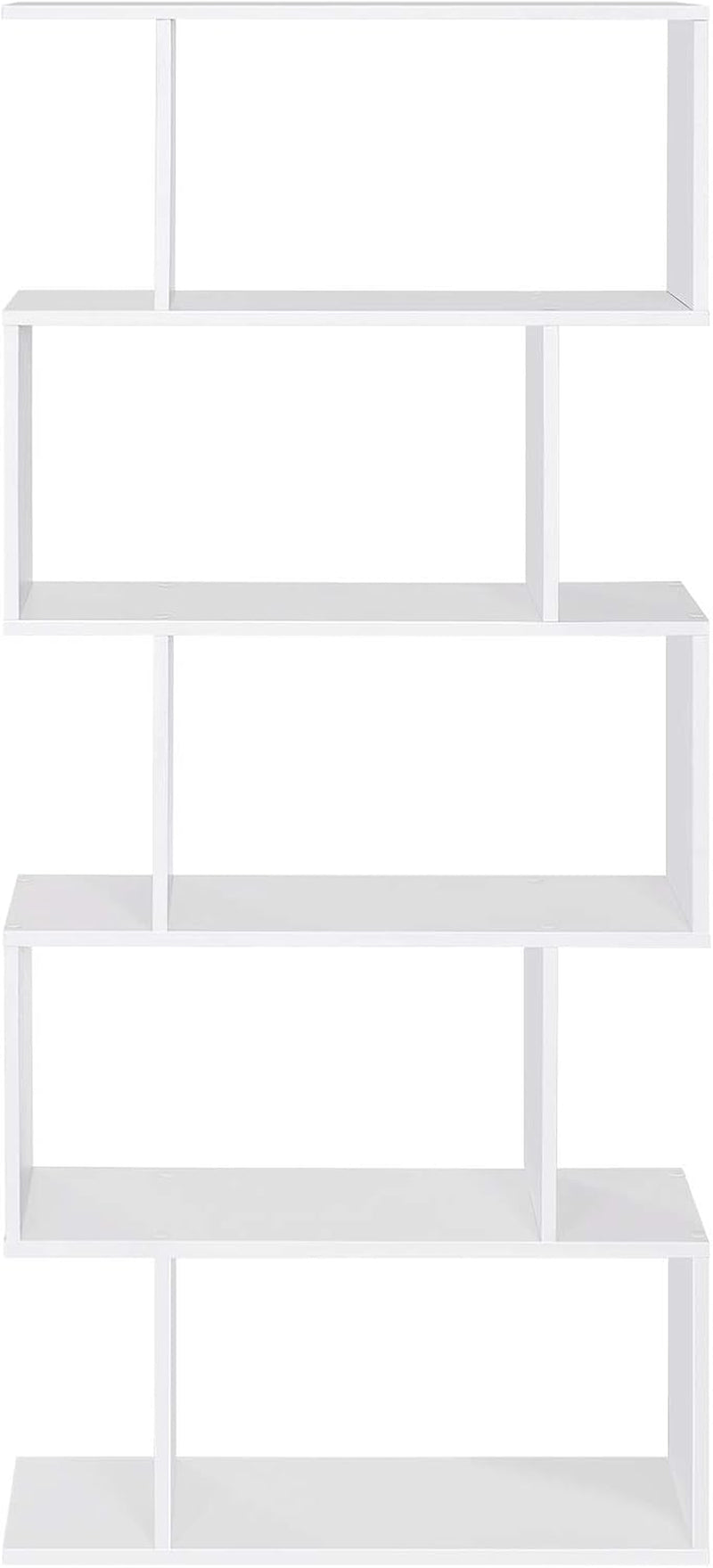 Wooden Bookcase Display Shelf Room Divider 5 Tier White