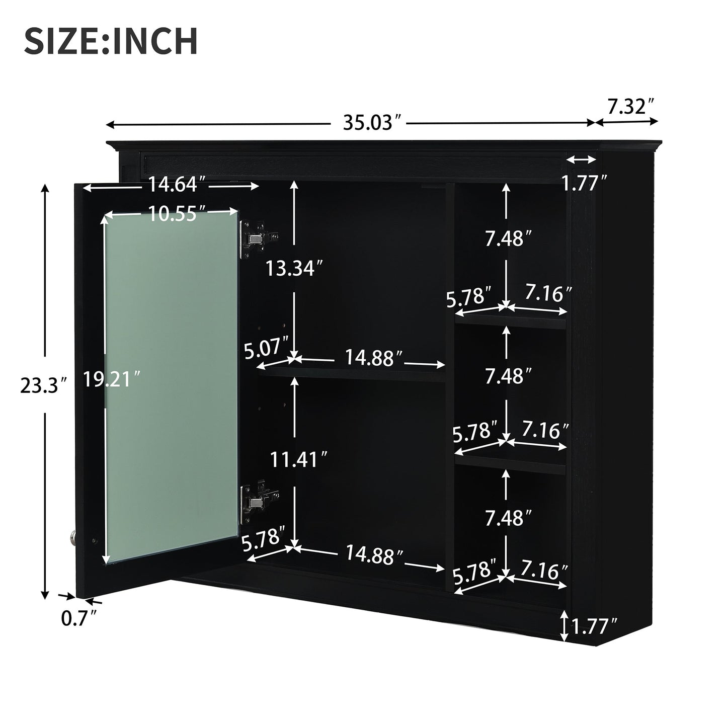 36'' Bathroom Vanity with Medicine Cabinet
