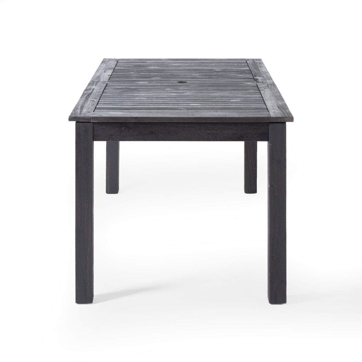 Outdoor Expandable Acacia Wood Dining Table, Dark