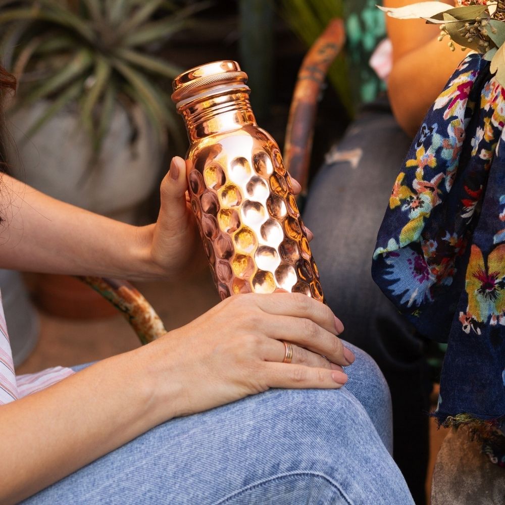 Hammered Copper Water Bottle