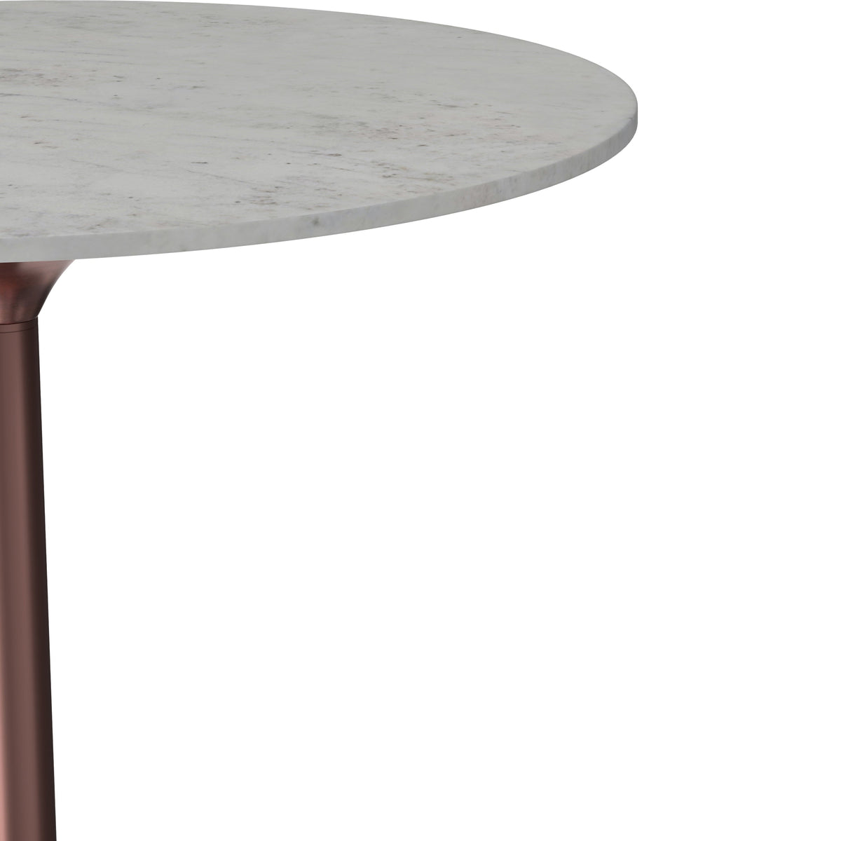 Osborne 36 Inch Wide Genuine Marble and Iron Contemporary Dining Table