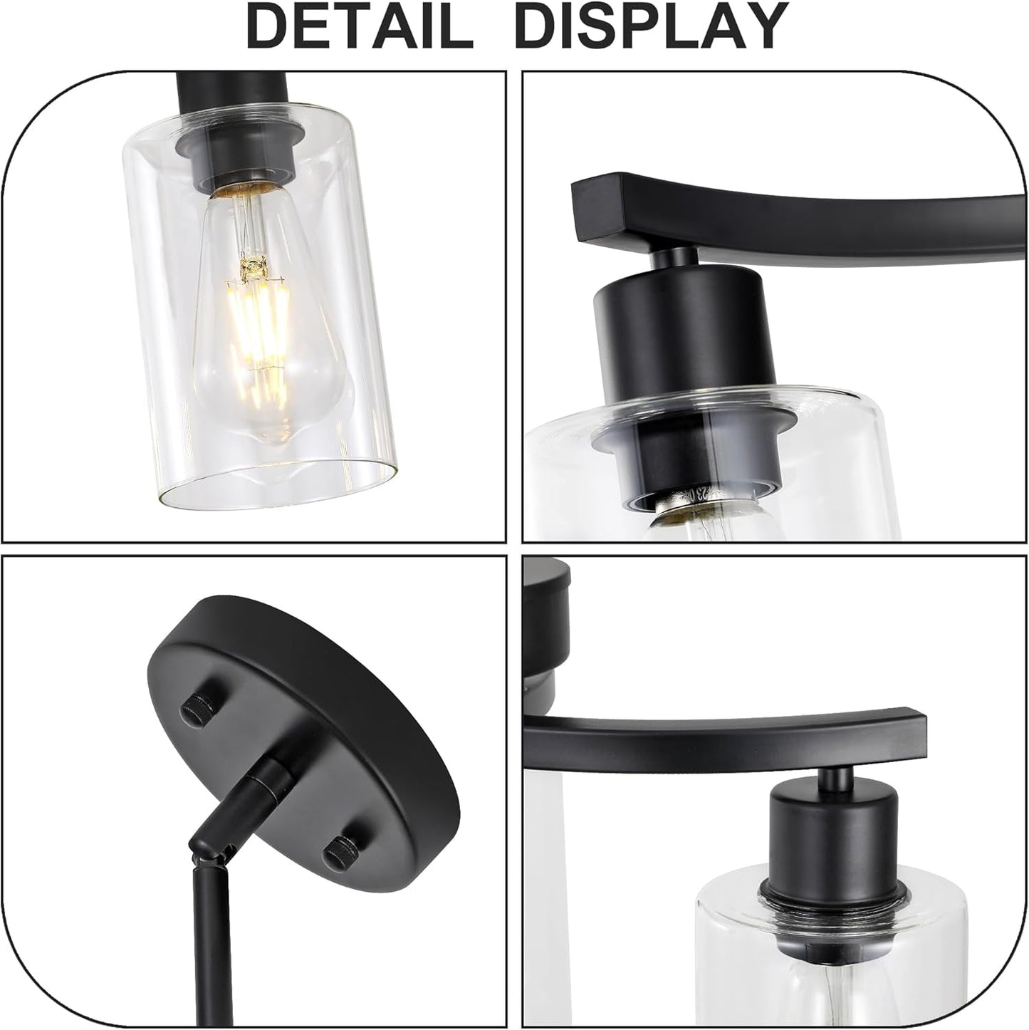 Three Light Black Dining Chandeliers For Kitchen Island