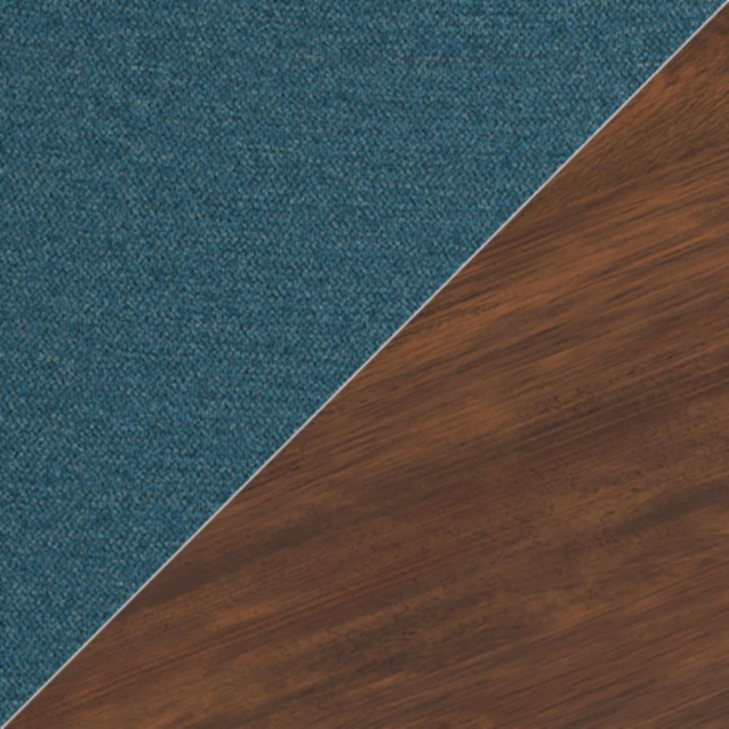 Upholstered Side Chair Set Blue And Brown Foam Cushioned