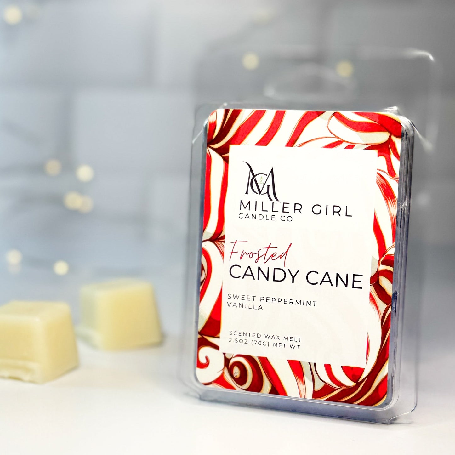 Frosted Candy Cane | Candles + Wax Melts