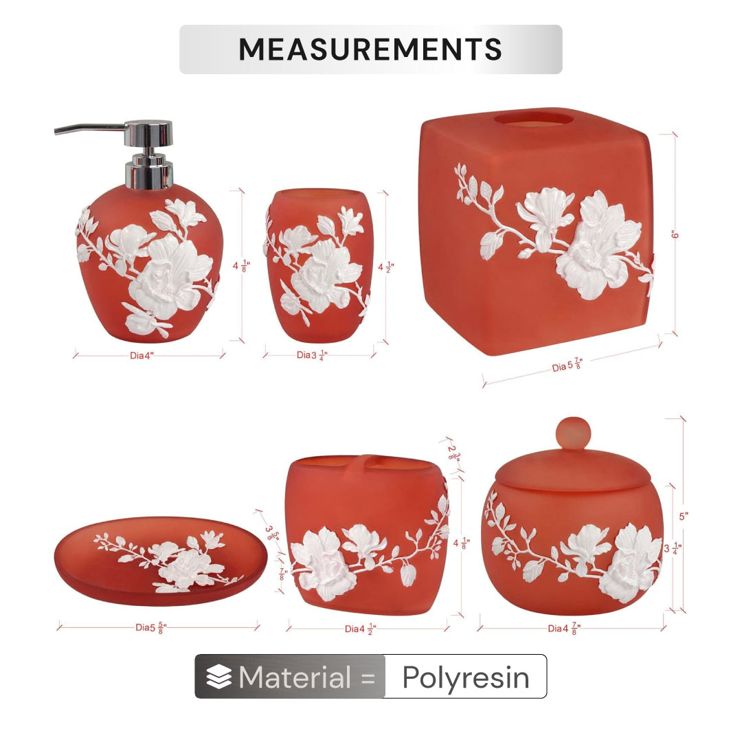 The Savannah Collection – Elegant Modern Bathroom Décor Accessories Set of 6