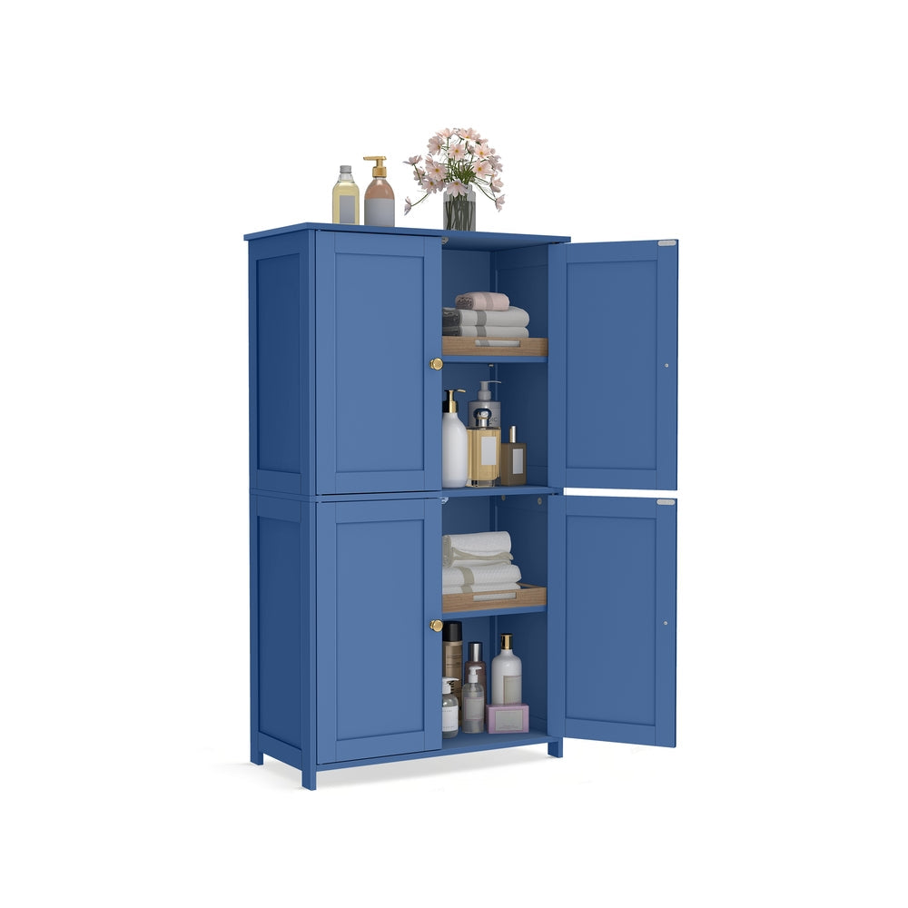 Floor Storage Cabinet with Adjustable Shelves and Doors