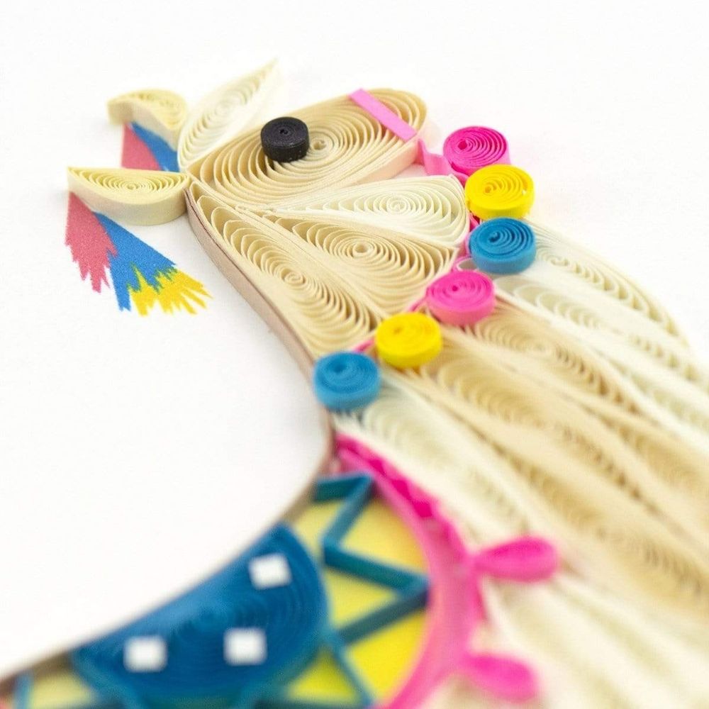 Llama Quilled Greeting Card