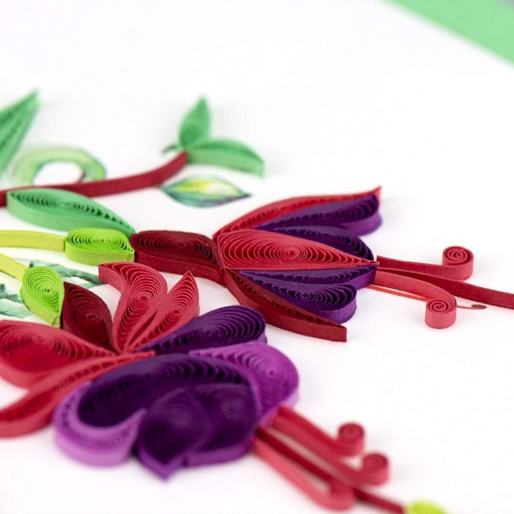 Fuchsia Quilled Greeting Card