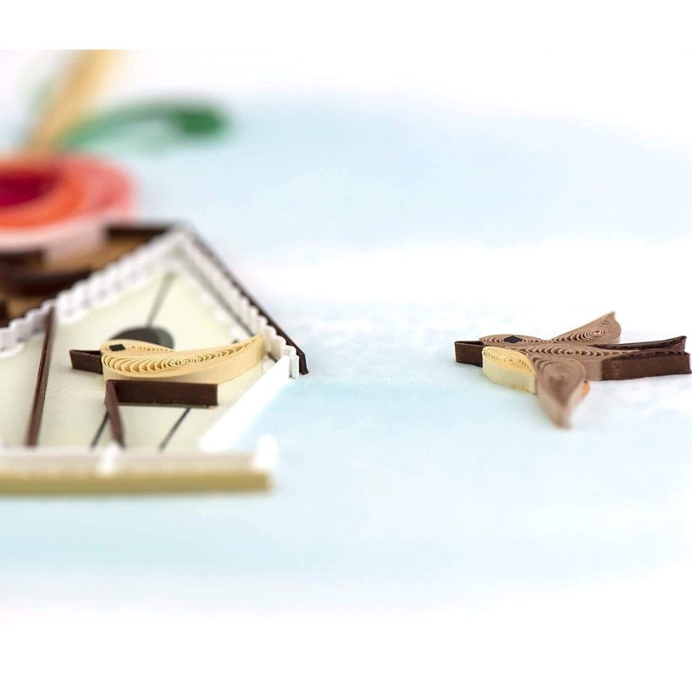 Birdhouse Quilled Greeting Card