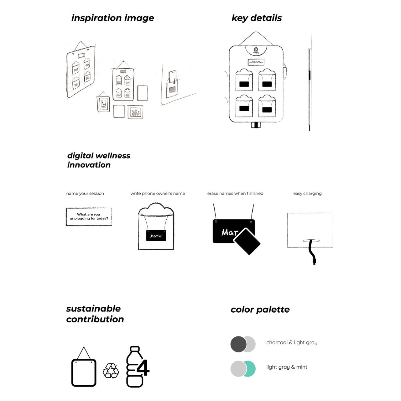 Bagby SOCIAL Vegan Leather - 4 Pocket Phone Holder