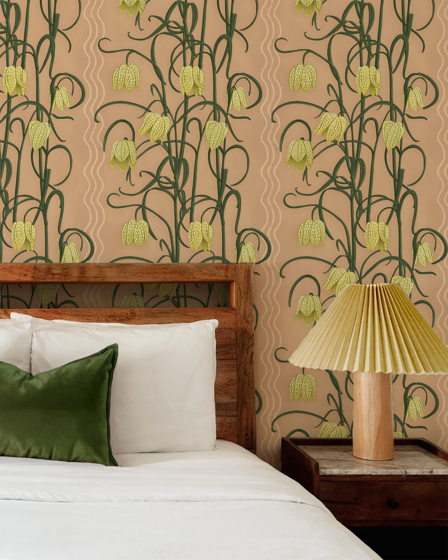 Campanas Wallpaper, clay and yellow