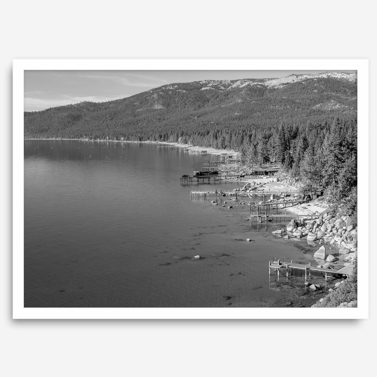 Tahoe Shore B&W