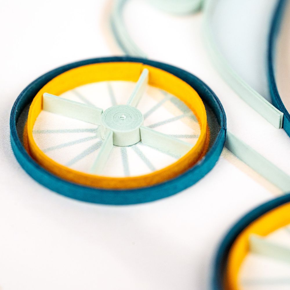 Baby Buggy Quilled Greeting Card