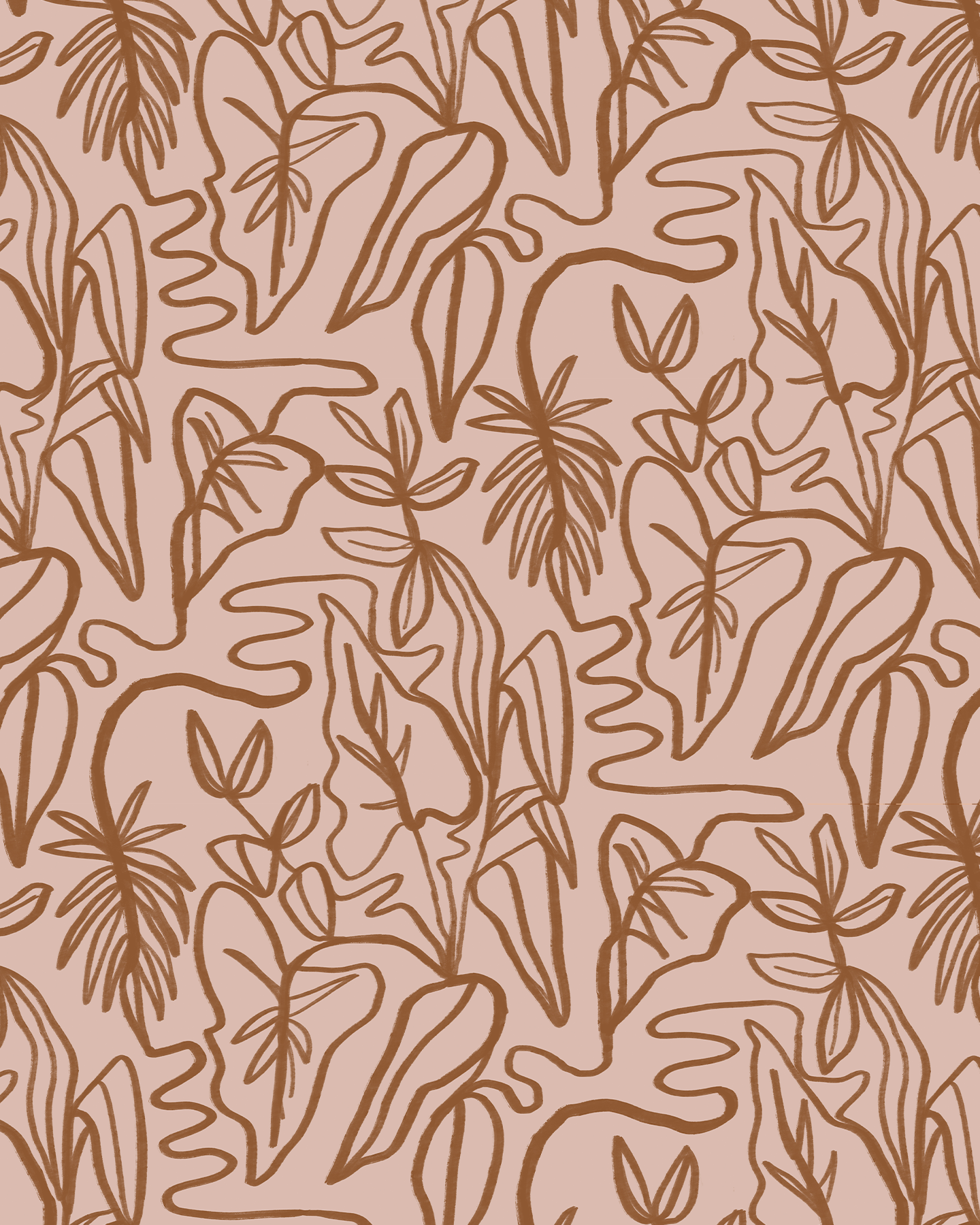 CUSTOM Ink Foliage Wallpaper - The Juice House, Colors 5