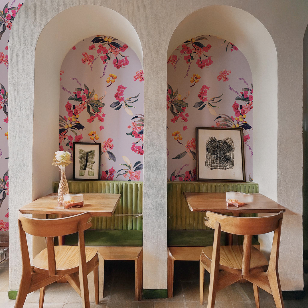 Floral Loquat Wallpaper, lavender