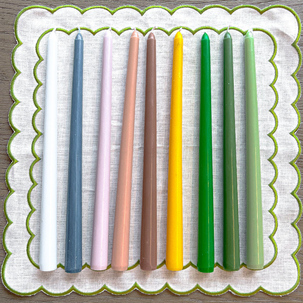 24 Extra Tall Cocoa Truffle Delight Taper Candle - 6 Packs of 4
