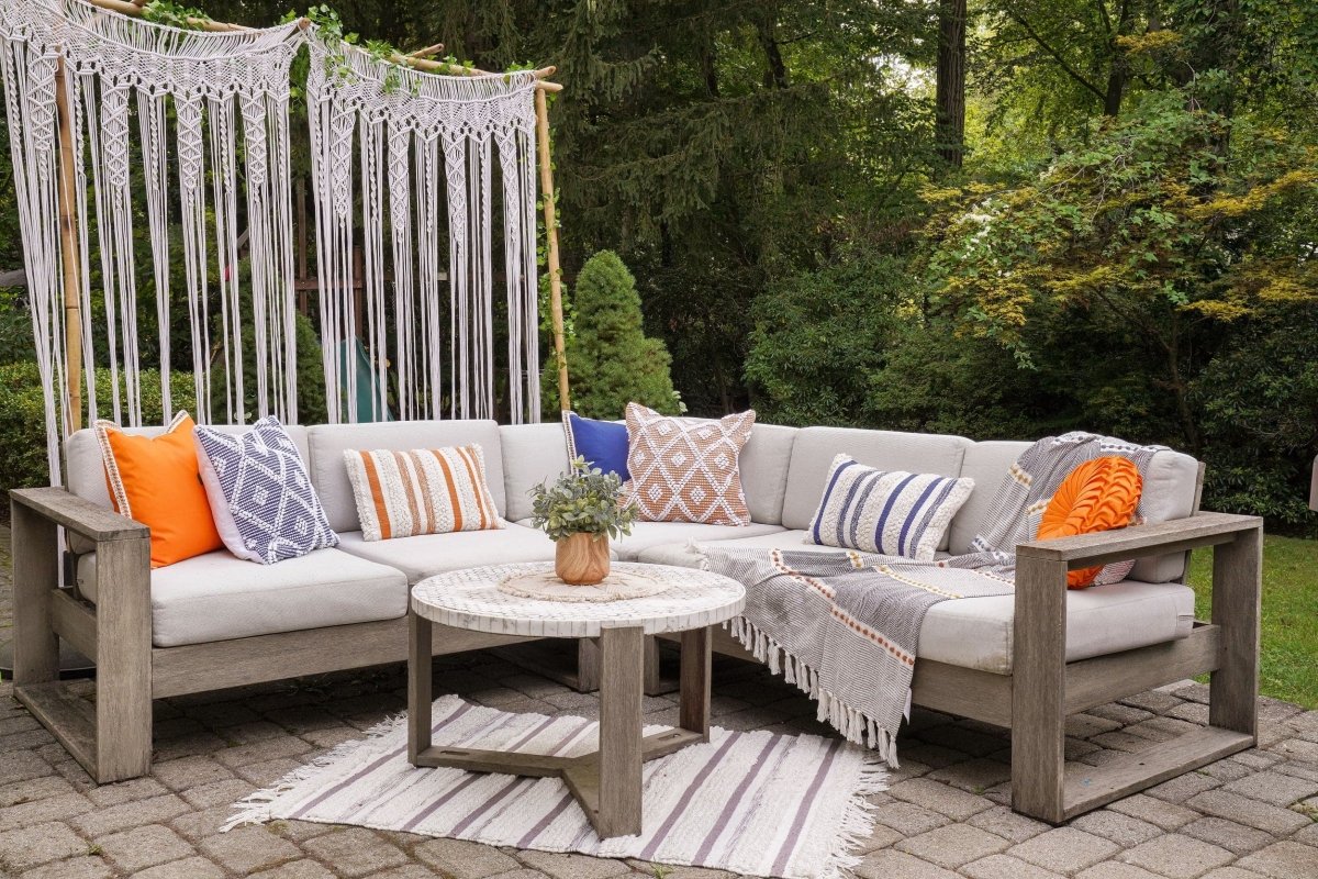 Boho Macrame Textured Indoor/Outdoor Window Curtain (Single Panel)