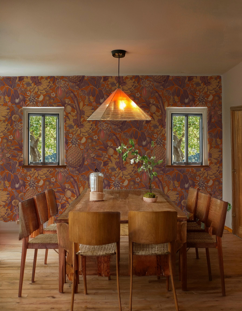 Juicy Fruit Wallpaper, orange and purple