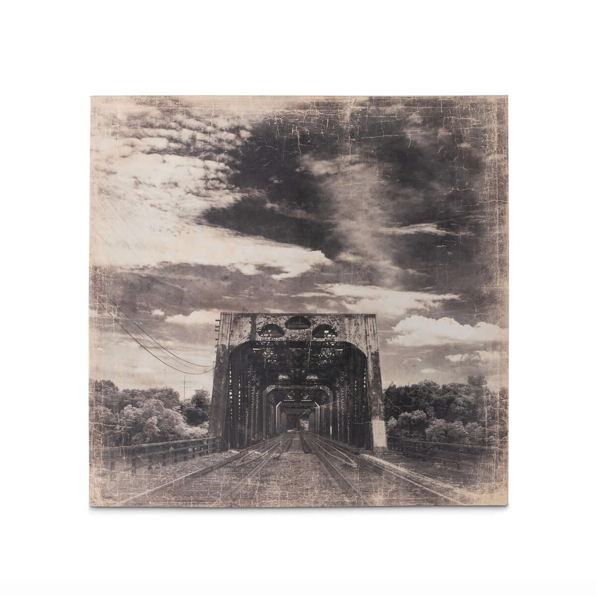 Vintage Arkansas Railroad Bridge Art on Canvas (Set of 3)