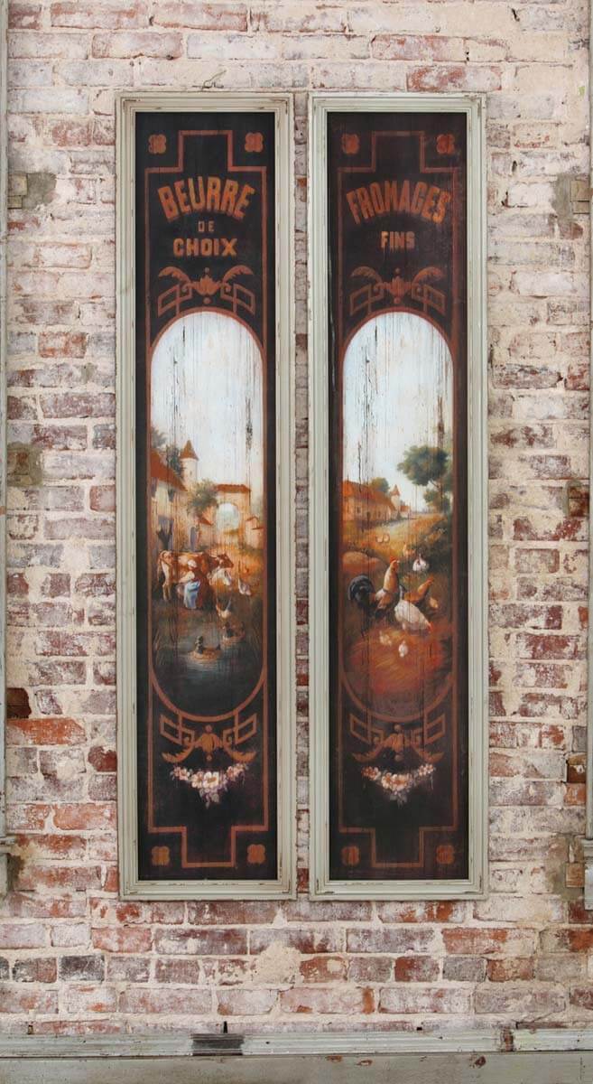 French Country Kitchen Wall Art – Vintage Butter and Cheese Signs