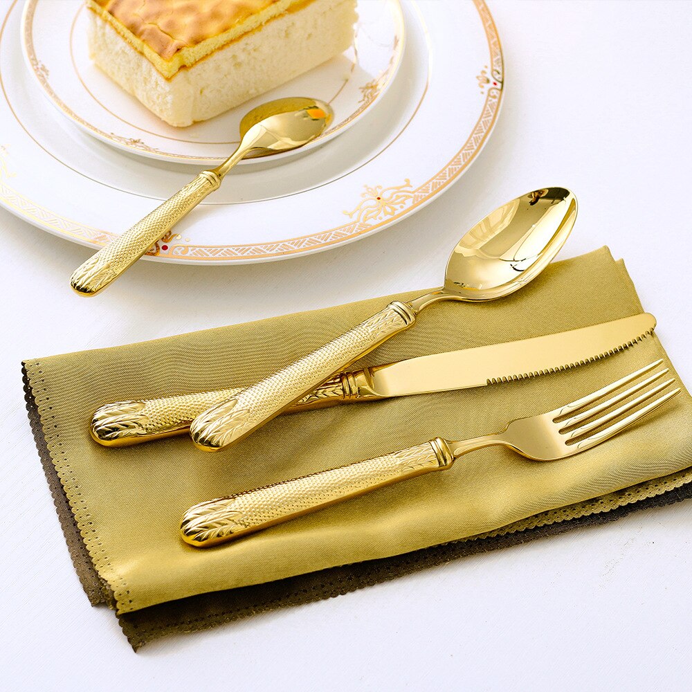 Elnoora Gold & Silver Luxury Cutlery Set