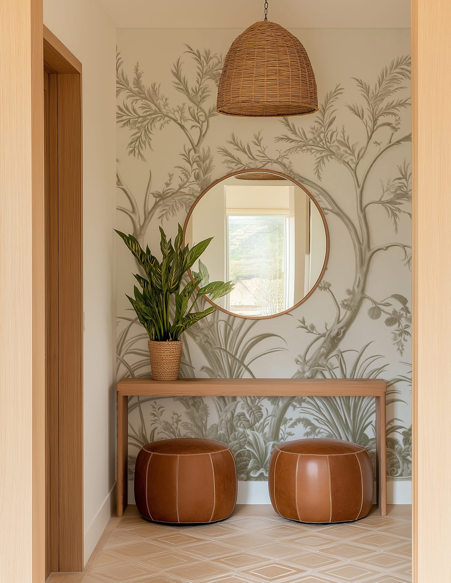 Vintage Chinoiserie Garden Wallpaper Mural