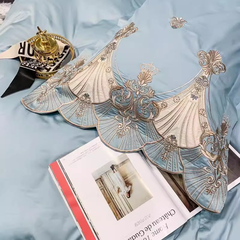 European Luxury Long-Staple Cotton Embroidered Bedding Set