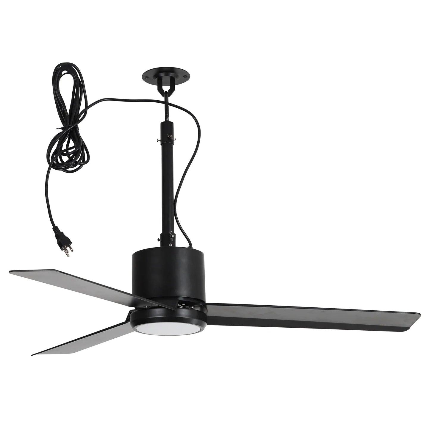 42 Inch Rhine Indoor/Wet Outdoor IP65 Black Anywhere Waterproof Ceiling Fan with LED Light and Convenient Hanging Hook