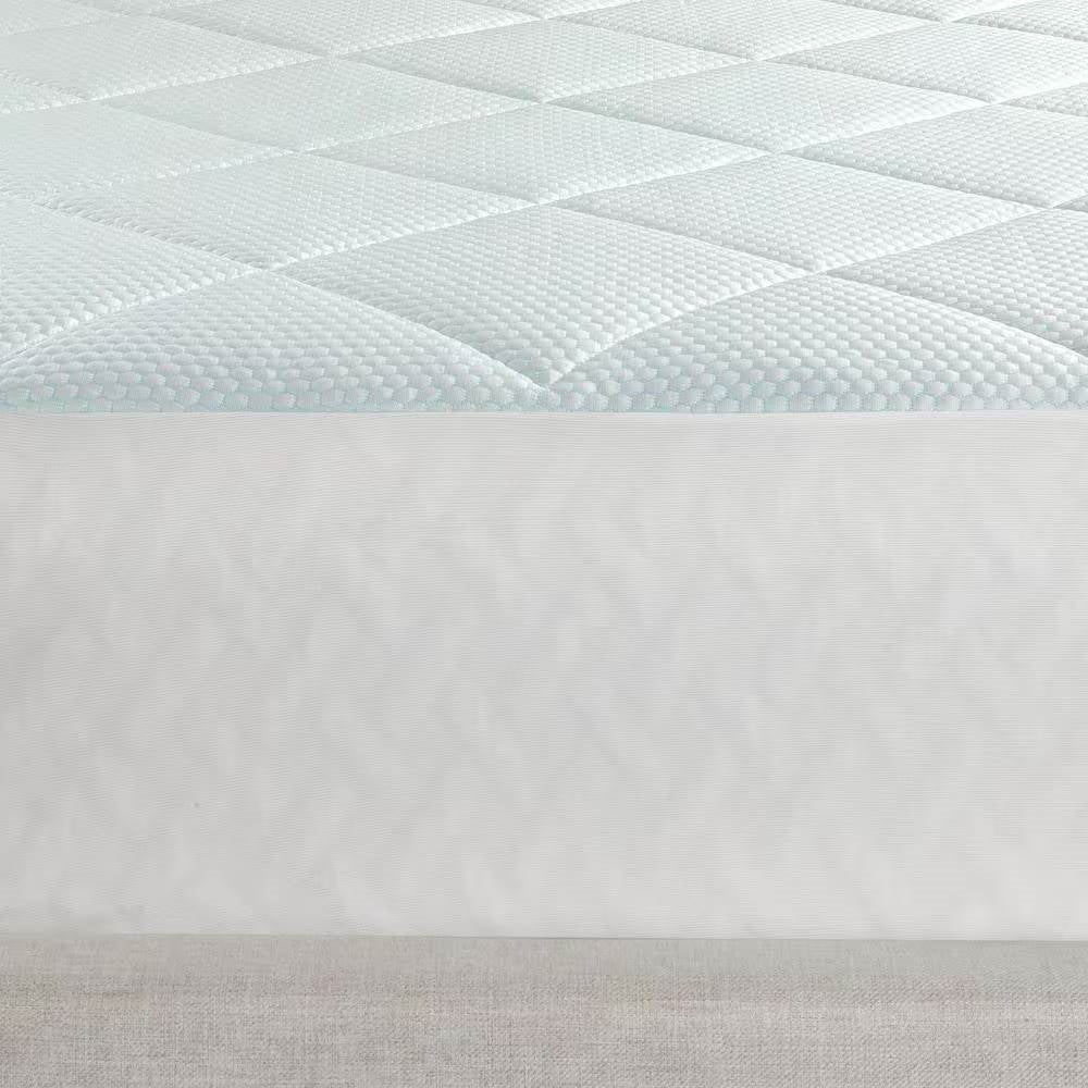 Full size Washable Quilted Mattress Pad with Elastic Fitted Skirt