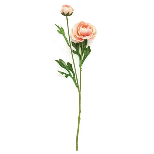 Blushing Peach Peony Spray - 23"H